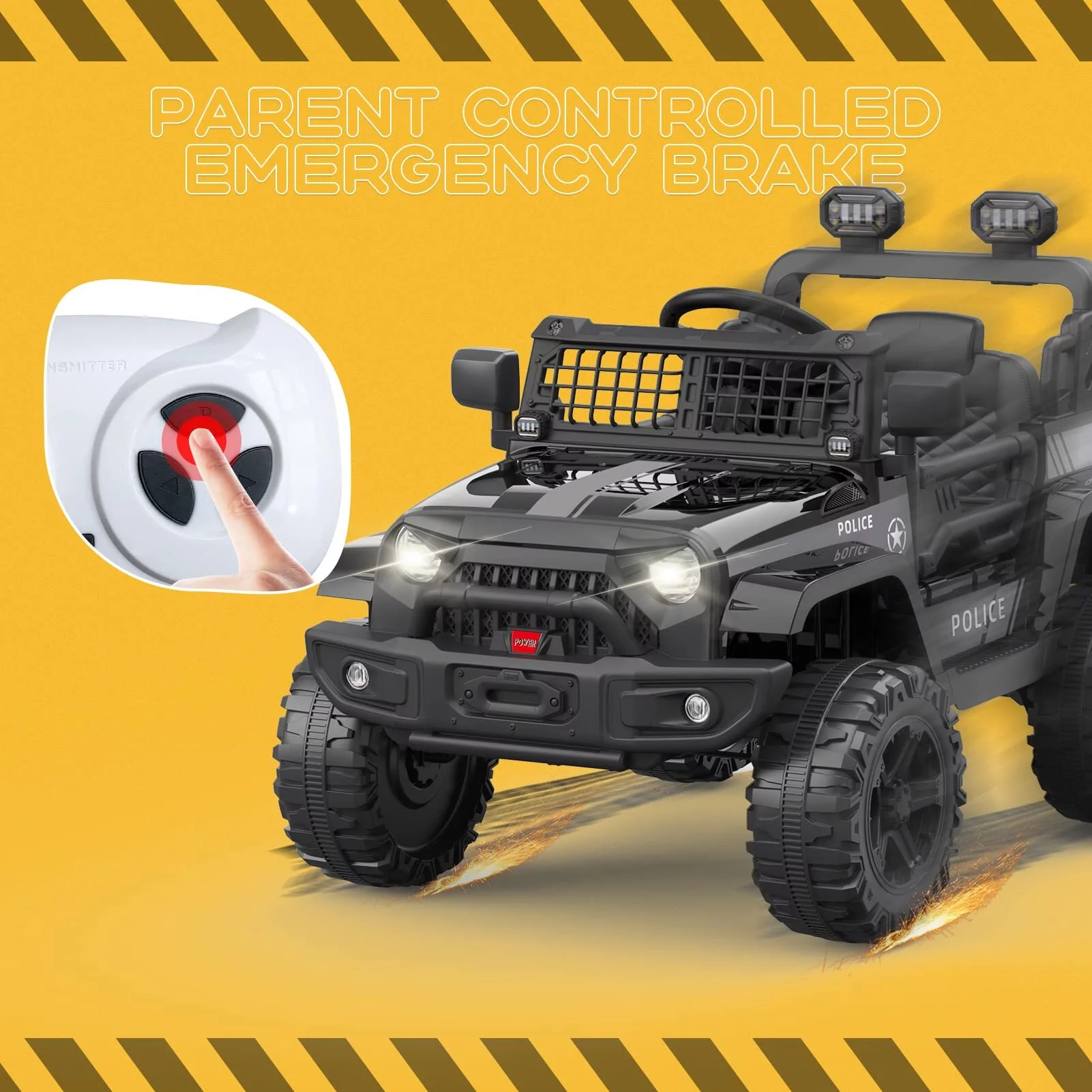Sakiyrr 2-Seater Kids Ride on Car with Remote Control, 24V Electric Vehicle Toy with Storage Space, Red