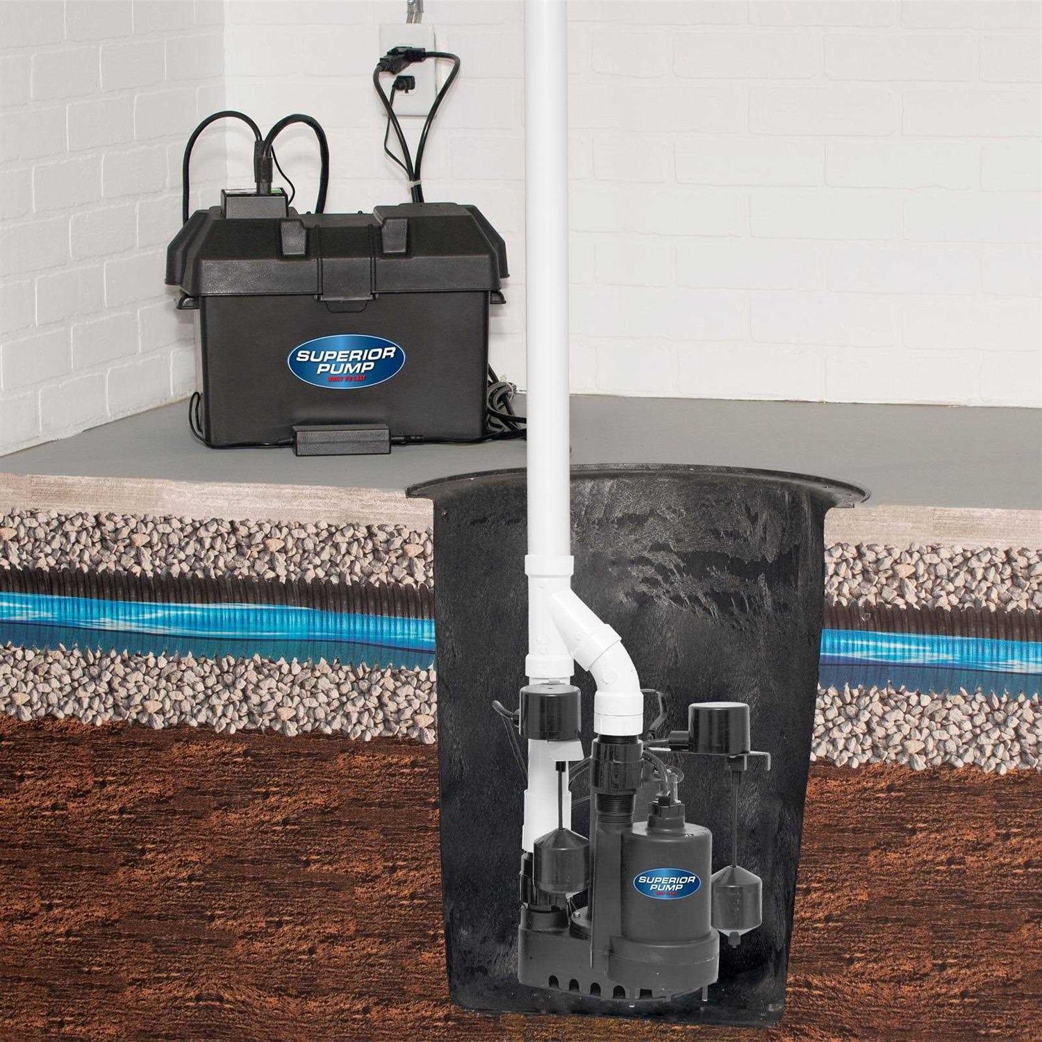 Superior Pump Superior Pre-Assembled Battery Backup Sump Pump Kit 92941 - Shop Hardware Tools Online Store