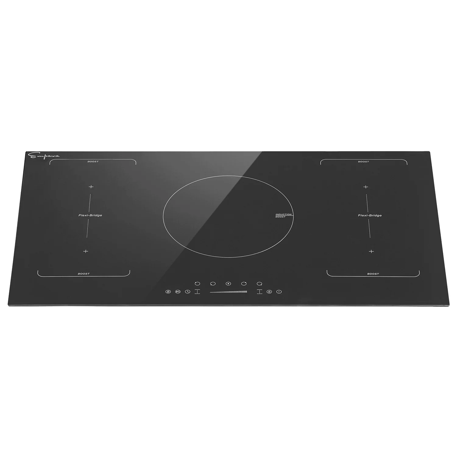 Built-In 36-in 5 Elements Black Induction Cooktop Including Bridge Element