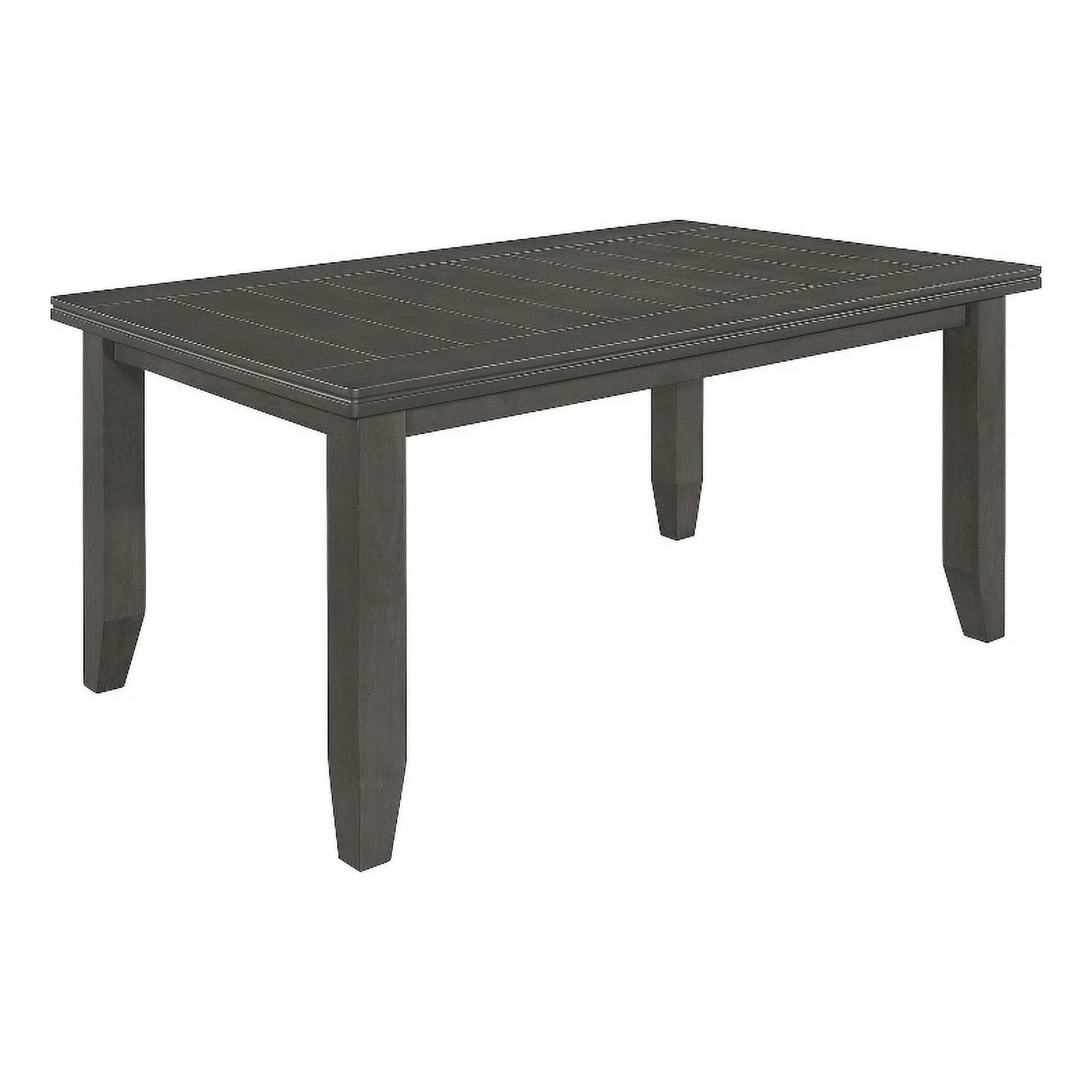 Pemberly Row Transitional Wood Rectangular Plank Top Dining Table Dark Gray - Curated Treasures Market
