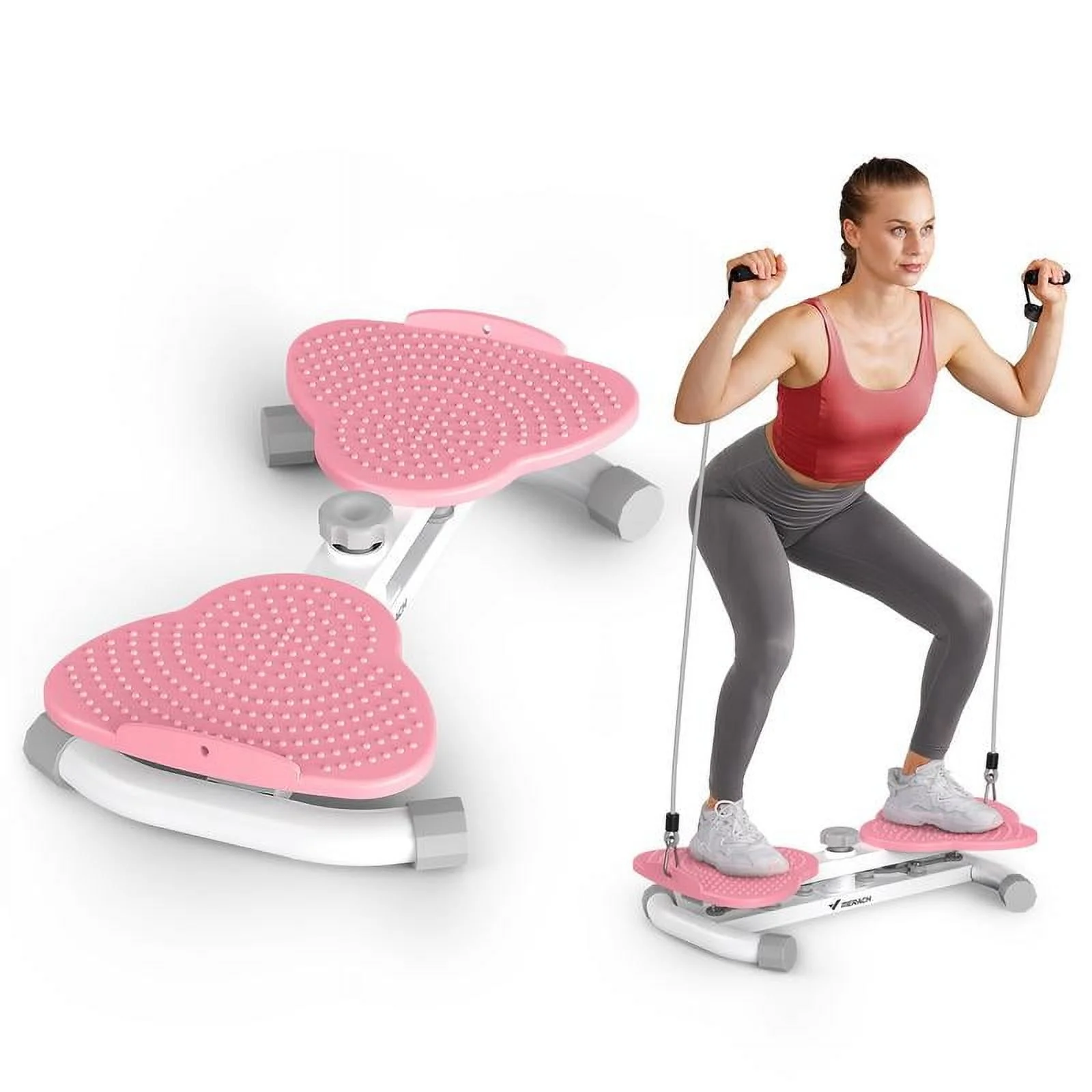 MERACH Waist twist Machine, slim waist and toned abs, 300 lbs weighing, can stand with feet apart, double non-slip, no noise use Exercise Equipment Abdominal Roller Workout