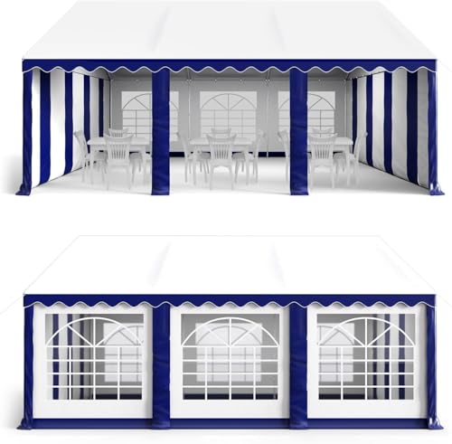 GREEN PARTY 20x40FT Party Tent Heavy Duty, Large Wedding Event Shelters with 7 Carry Bags & Removable Sidewalls, Outdoor Canopy Gazebo Commercial Tents for Parties Carport Camping Garden Patio