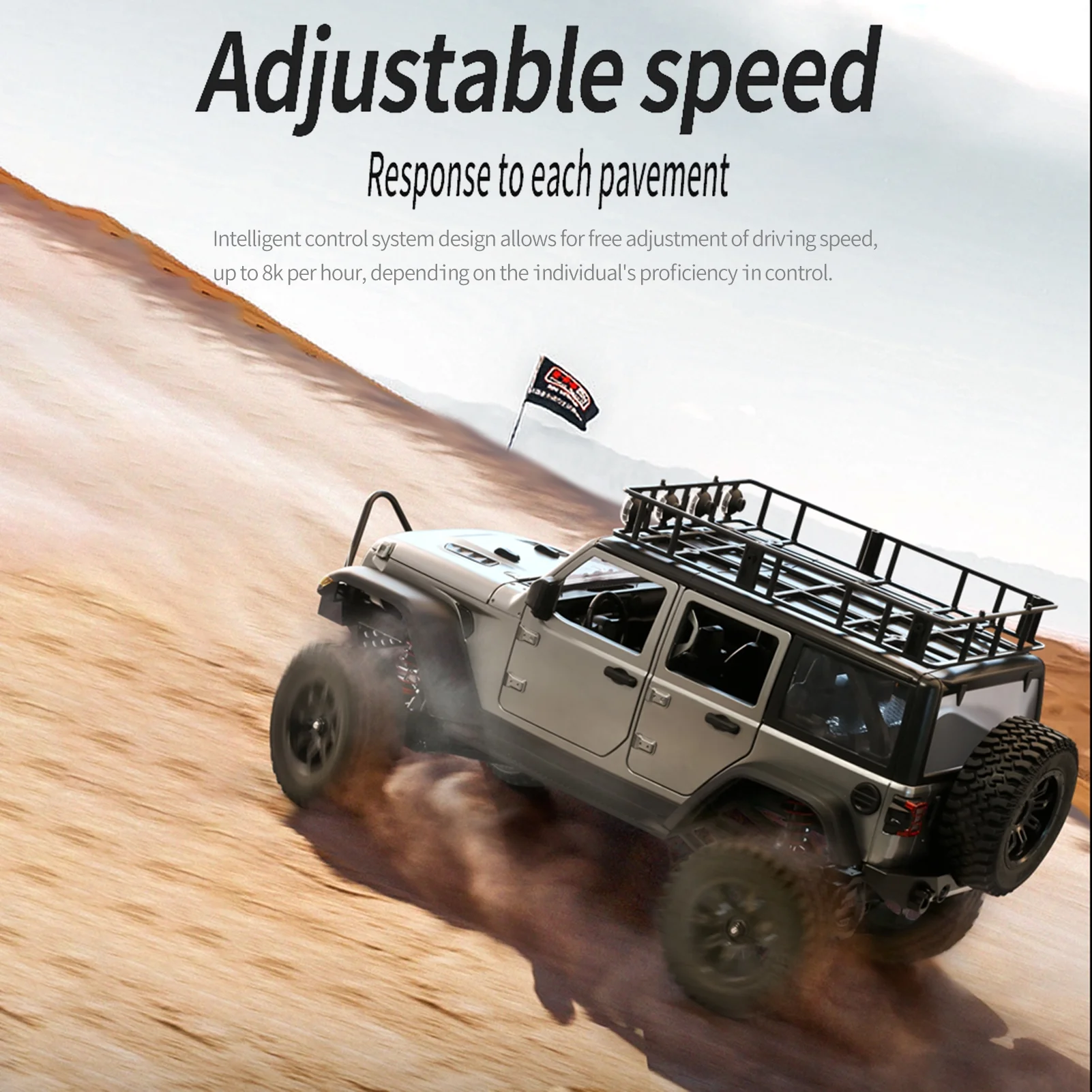 ametoys Remote Control Car, 1:12 Scale 4 Wheel Drive 2.4G Remote Control Crawler Off-Road Truck with for Adults