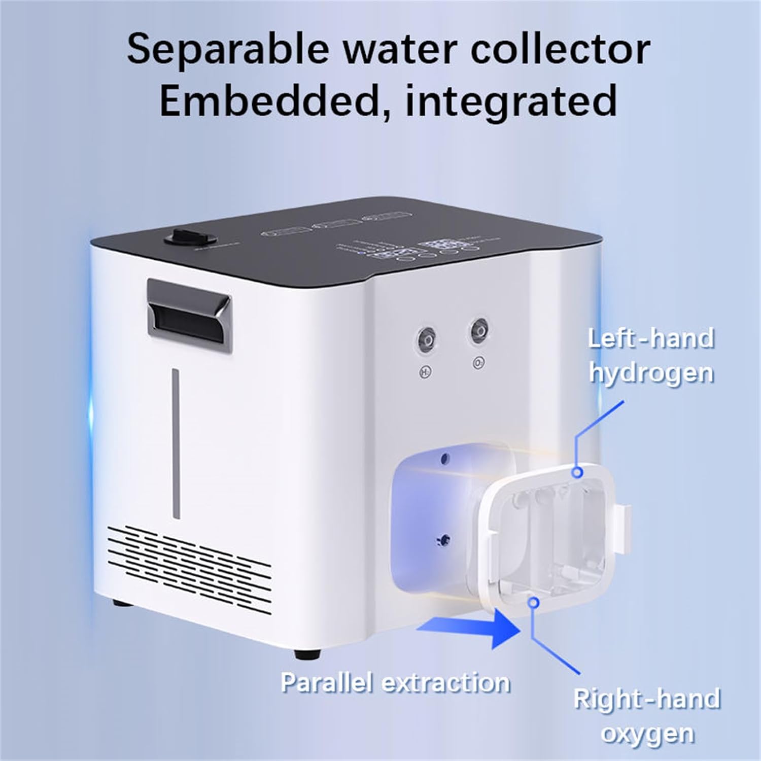 Hydrogen Inhalation Machine, HO Separated 450ml/min Double-Port Inhaler, PEM/SPE Technology, 99.99% High Purity Hydrogen Generator