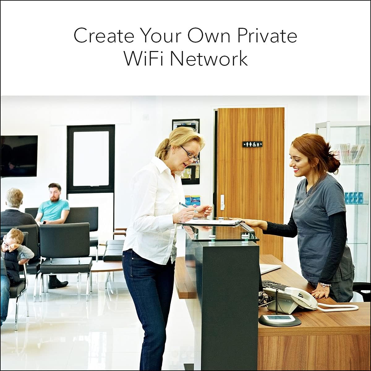 NETGEAR Wireless Access Point (WAX214) - WiFi 6 Dual-Band AX1800 Speed | 1 x 1G Ethernet PoE Port | Up to 128 Devices | 802.11ax | WPA3 Security | MU-MIMO | Power Adapter Not Included