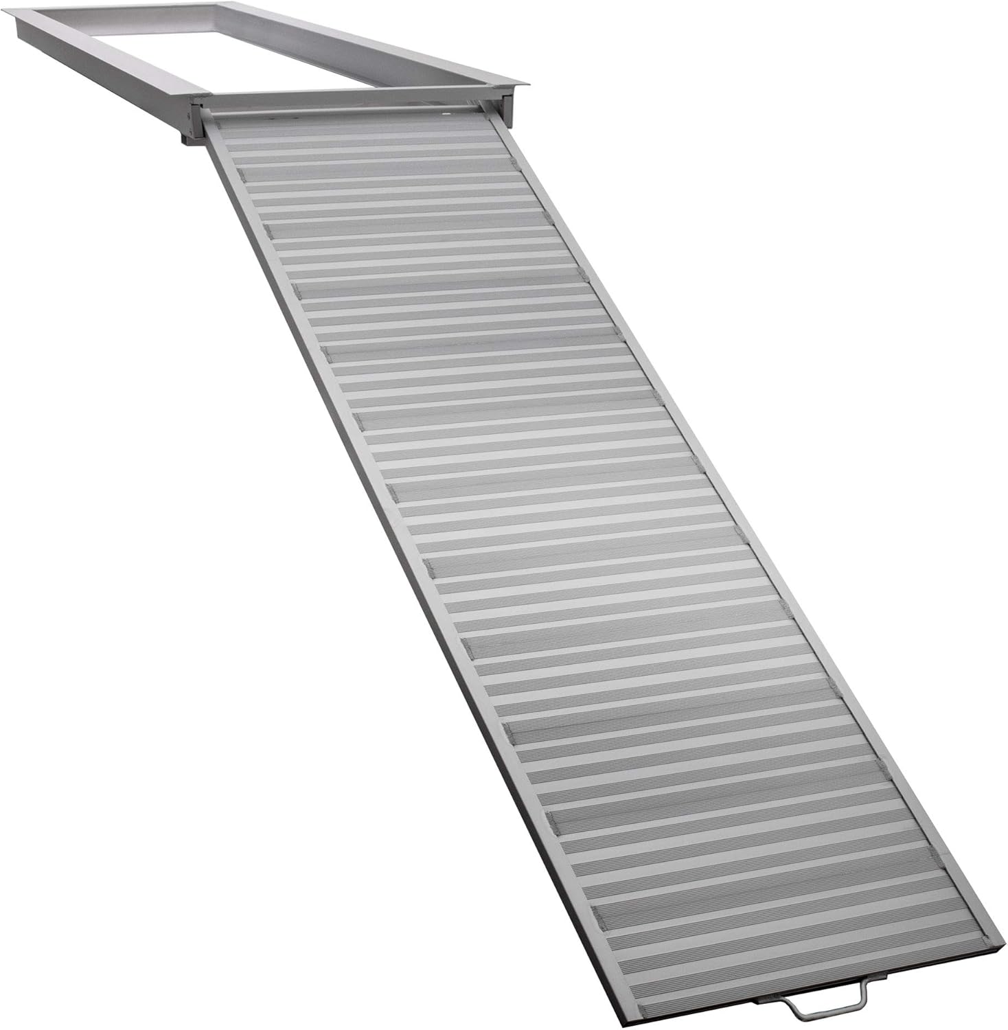 RecPro Pontoon Boat Aluminum Loading Ramp for Shore and Dock Boarding | 600lb Capacity | Non-Slip Surface