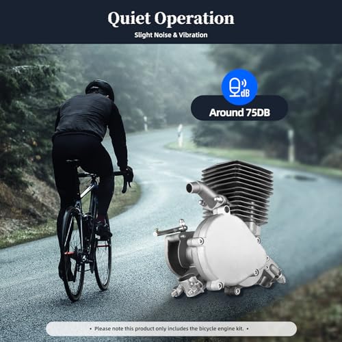 100cc Stroke Bicycle Petrol Gas Engine Kit Petrol Bicycle Motor Conversion Complete Suitable for 26-28" V-Frame Bicycles Super Fuel Efficient