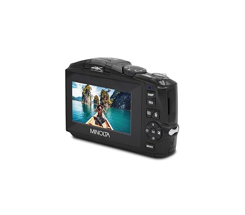Minolta 64 Mega Pixels Digital Camera with 4K Video 60 FPS & WiFi, Black