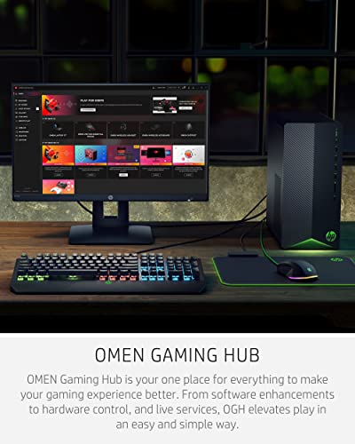 HP Pavilion Gaming Desktop Computer, AMD 6-Core Ryzen 5 5600G Processor(Beat i7-8700, Upto 4.4GHz), AMD Radeon RX5500 4 GB, 8GB RAM, 256GB PCIe NVMe SSD,Mouse and Keyboard, Win 10 Home