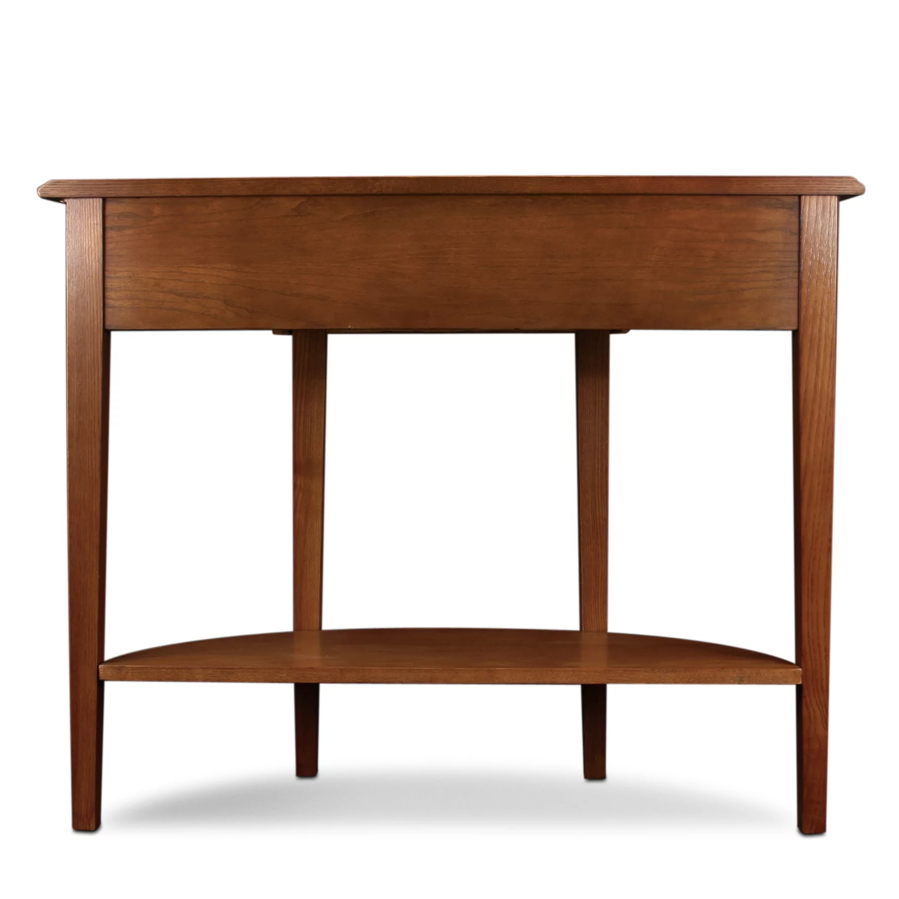 Demilune Console in Medium Oak