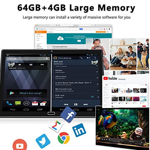 2024 Newest Android 13 Tablet, 2 in 1 Tablet 10.1 Inch, 4G Cellular Tablet with Keyboard, 64GB ROM + 4GB RAM, Octa-Core Processor, 2 Sim Slots, 13MP Camera, GPS/WiFi/Bluetooth/Mouse/Stylus(Black)