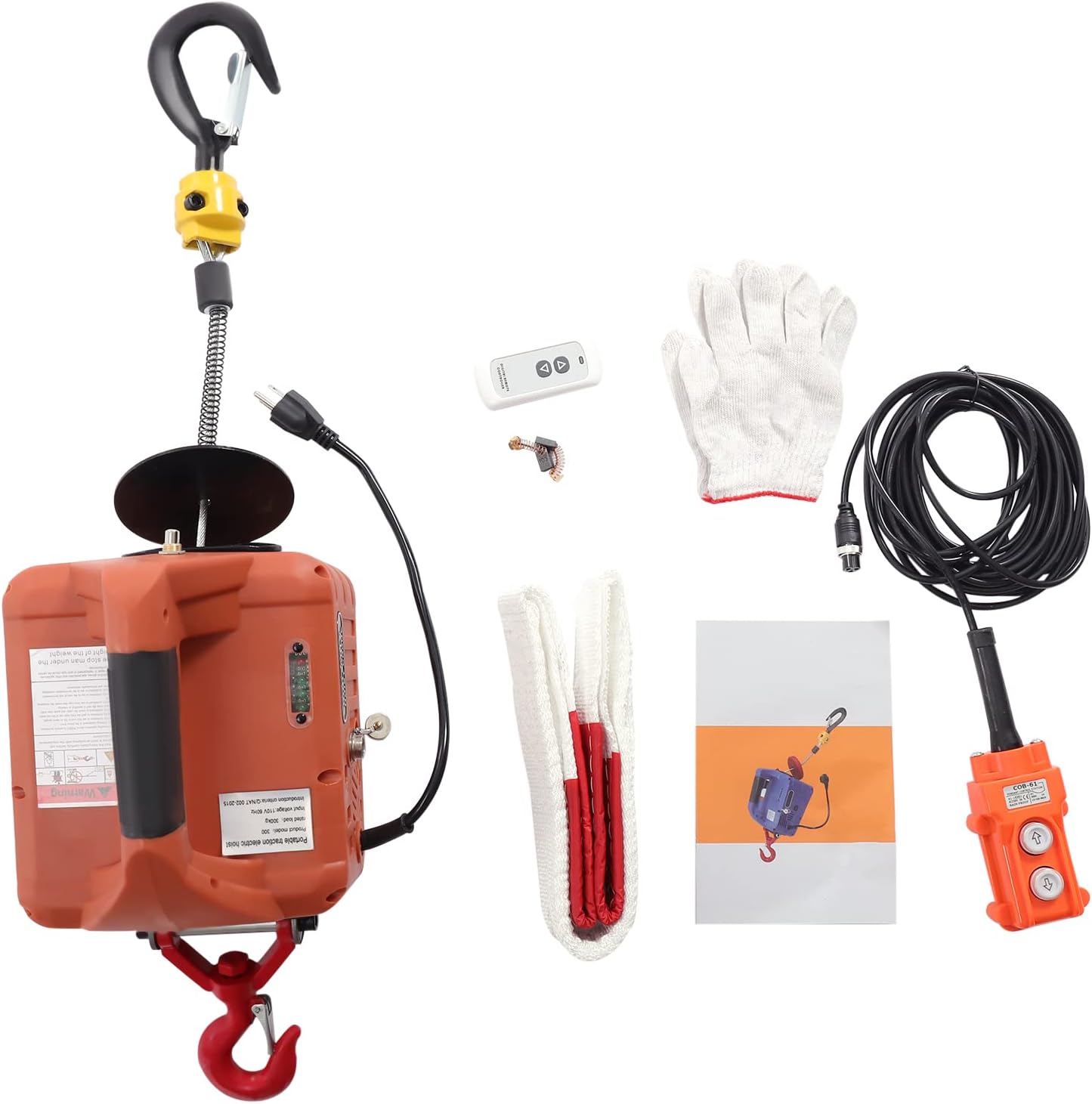 3 in 1 Electric Hoist Winch, 1100LBS Portable Electric Winch, Hoist Lift Beam, Electric Winch with Remote, Hoist Lift for Homes, Warehouses, Construction Lifting Towing