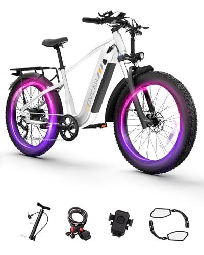 EB60 26" Fat Tire Electric Bike for Adults,2000W Motor Peak 2500W Up to 35MPH&70Miles,48V 20.8AH Hidden Battery,Commuting Electric Mountain Bike, 7 Speed Gear, Hydraulic Brake Ebike