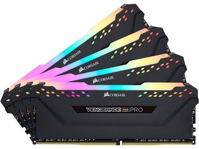 Corsair Vengeance RGB Pro 32GB (4 x 8GB) DDR4 Dram 3466MHz C16 Memory Kit - Black