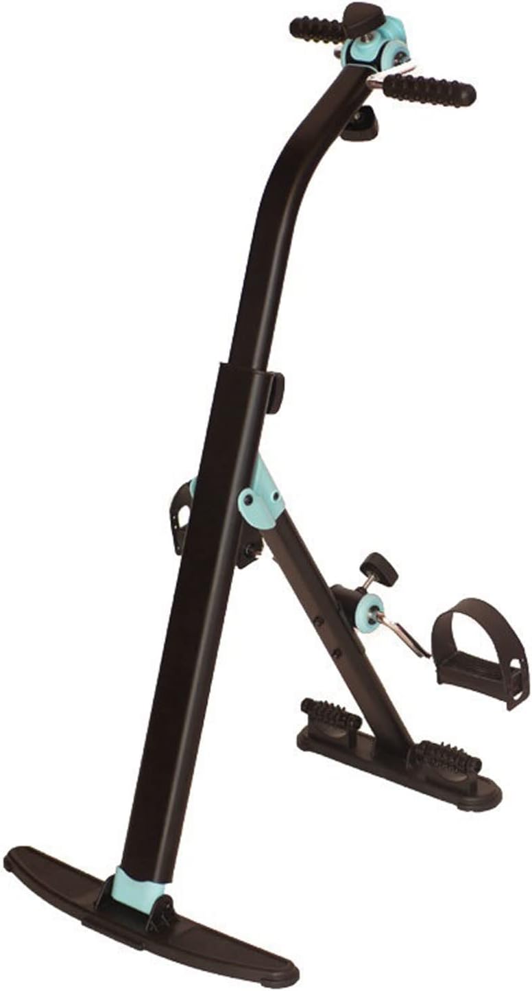 Step Fitness Machines， LCD Display Mini Exercise Bike Indoor Portable Fitness Vertical Stepper Elder Hands and Legs Training Bicycle Fitness Equipment