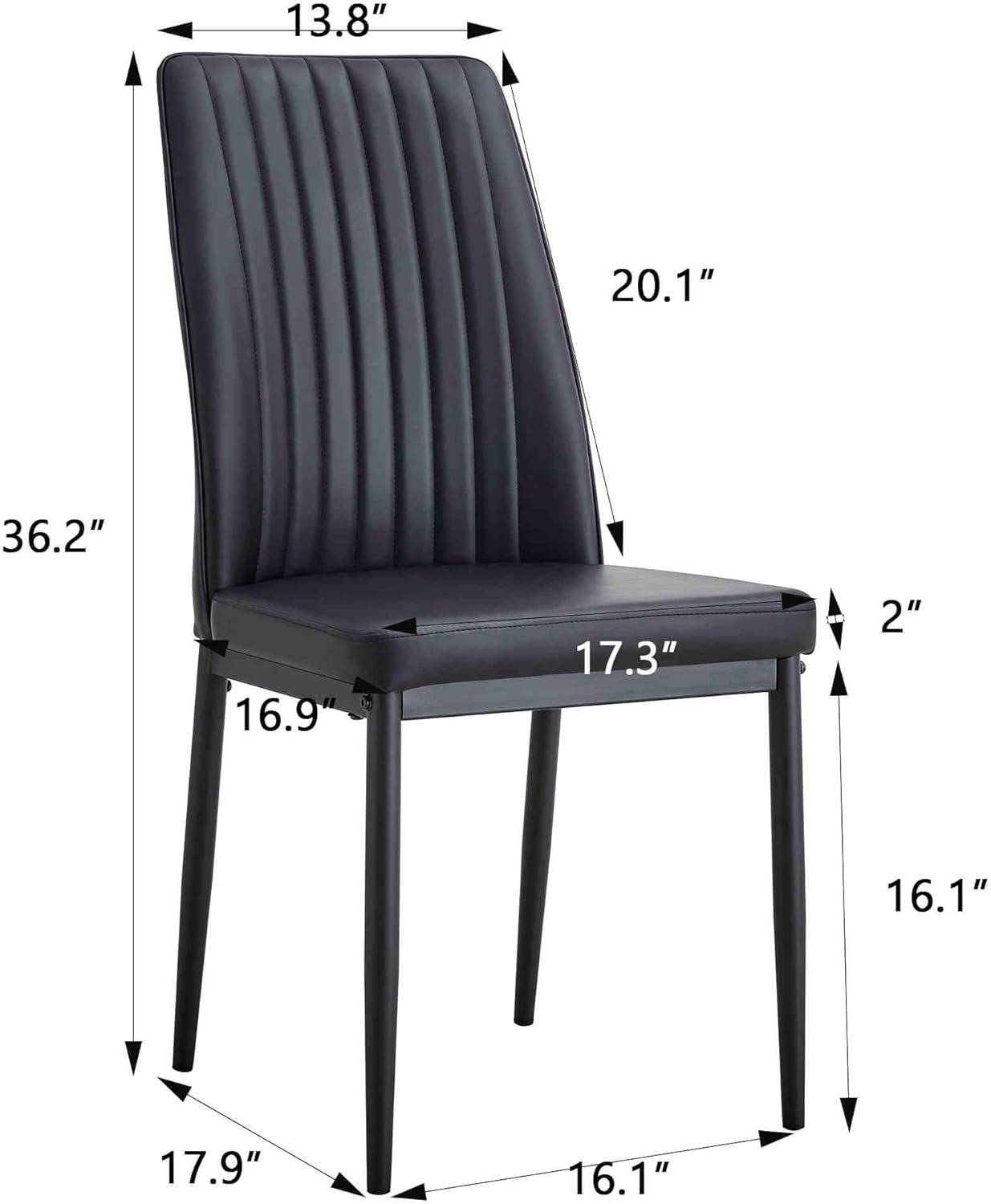 Stylish Furniture for 6 People Modern 7-Piece Dining Table Set with 6 Soft Chairs - Faux Marble Kitchen Table U Shape Table Legs
