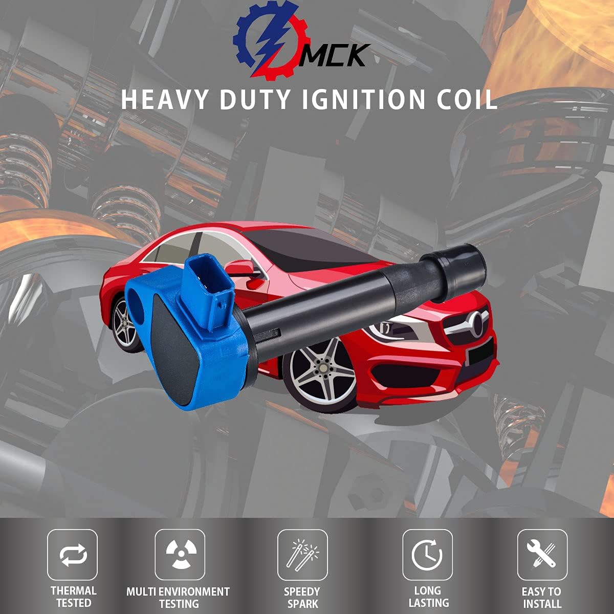 MCK 6pcs High Performance Ignition Coil Pack and Platinum Spark Plug Compatible With Acura Honda CL TL Accord Odyssey 1999 2000 2001 2002 2003 2004 2005 3.0L 3.0 3.2L 3.2 3.5L 3.5 V6 UF242