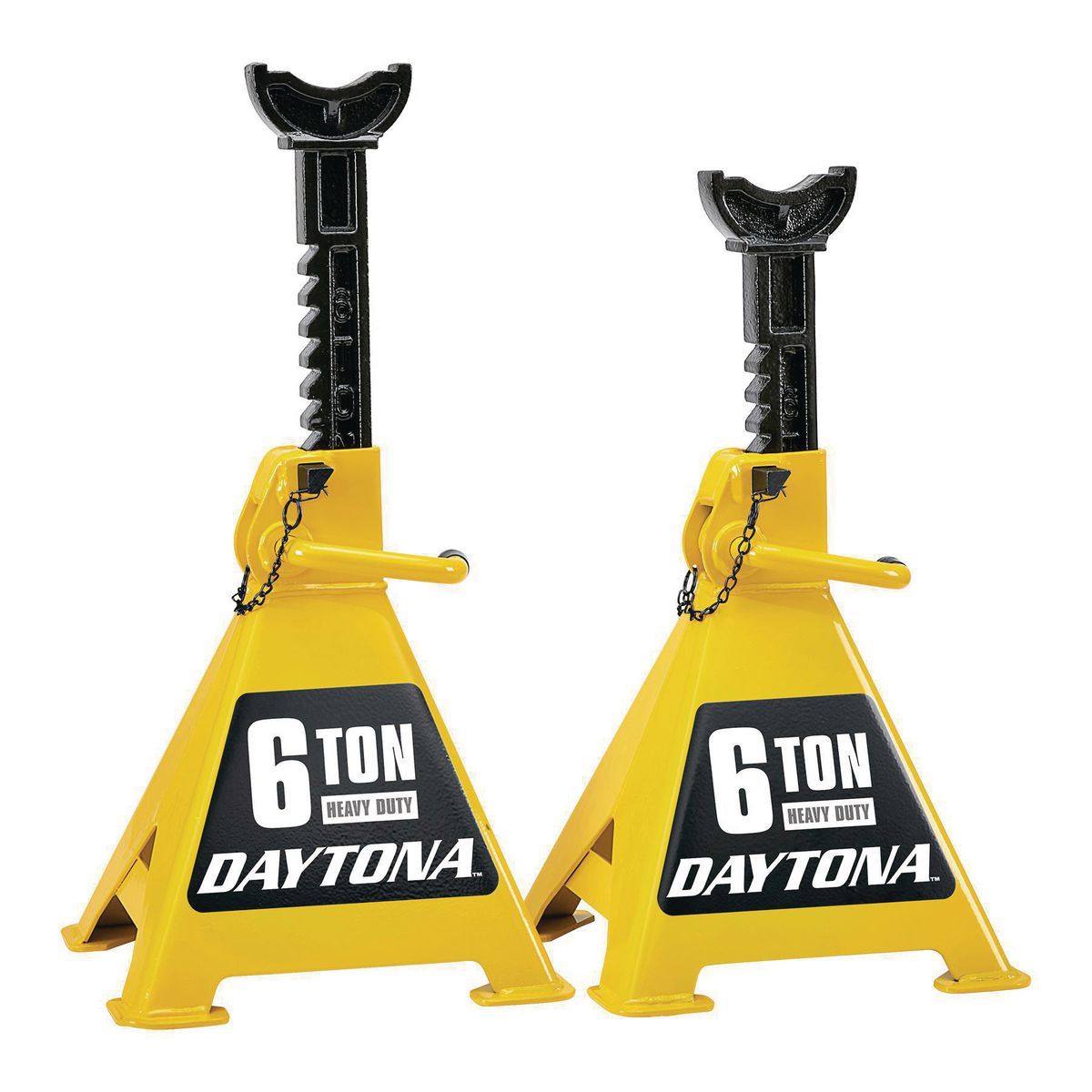 DAYTONA 6 Ton Heavy Duty Ratcheting Jack Stands, Slate Gray