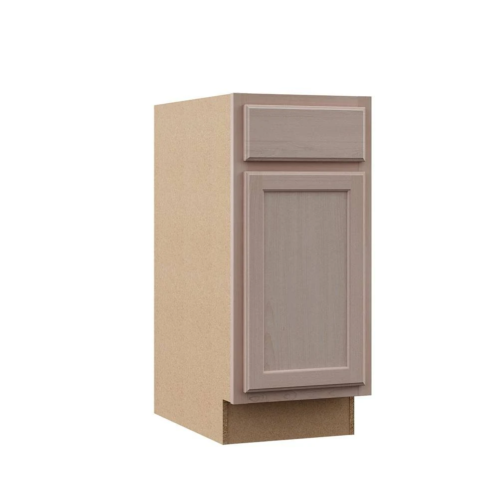 Hampton Bay Hampton Assembled 15x34.5x24 in. Base Kitchen Cabinet in Unfinished Beech