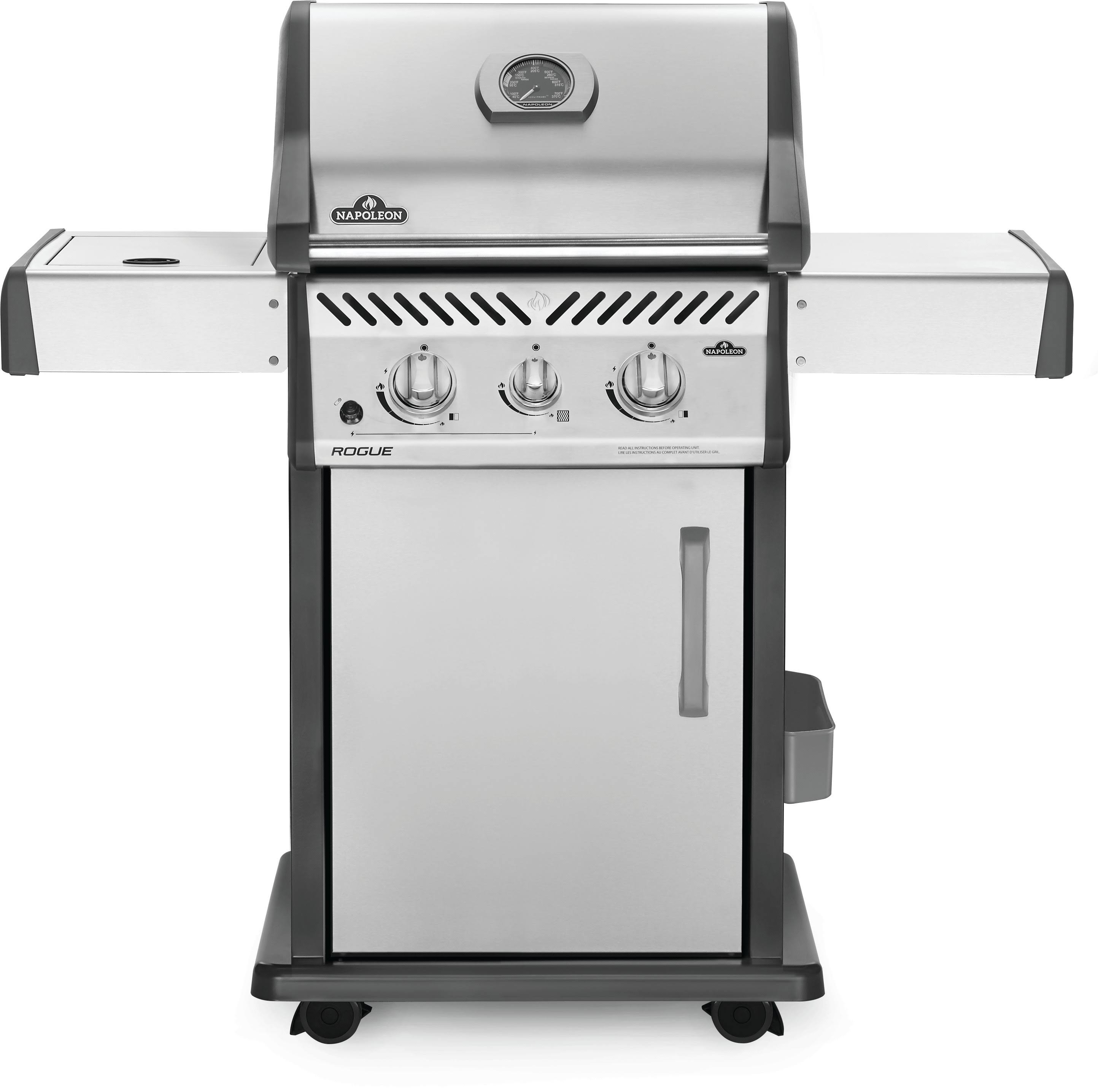Napoleon Rogue 365 Propane GAS Grill with Infrared Side Burner, Stainless Steel ()