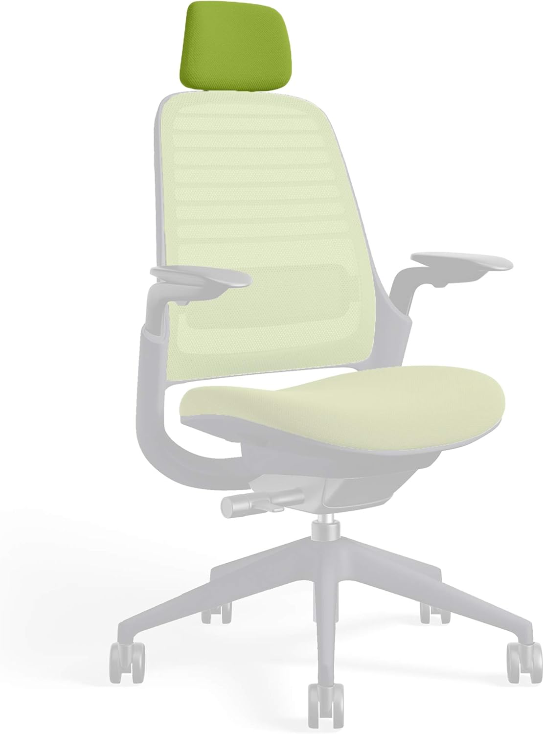 Headrest for Series 1 Task Chair by Steelcase | Black Frame, 3D Microknit Fabric | Add-On Part Only (Malt)