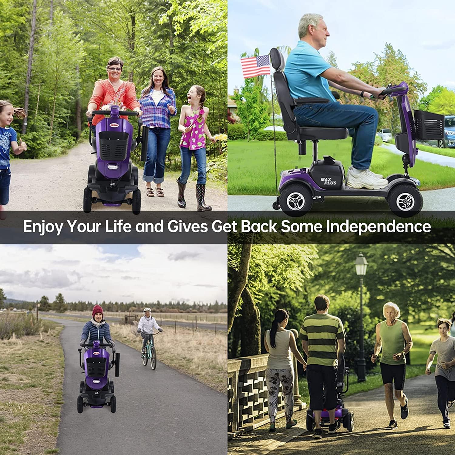 Mobility Scooters for Seniors 300w Electric 4-Wheel Mobility Scooter for Seniors Adults Elderly 300lbs Powered Wheelchair Device 16 Miles Long Range Travel Scooter Medical Adjustable Scooter