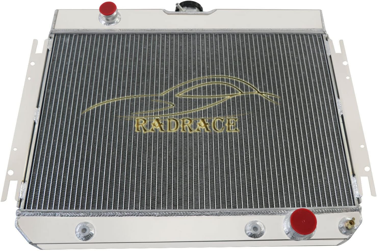 RadRace 3 Row Aluminum Radiator for 1963-1968 Chevy Bel Air Impala Biscayne 64-67 El Camino 67 68 Caprice 64 65 Chevelle 1964 1965 1966 1967 Radiators, 3 Row Radiator