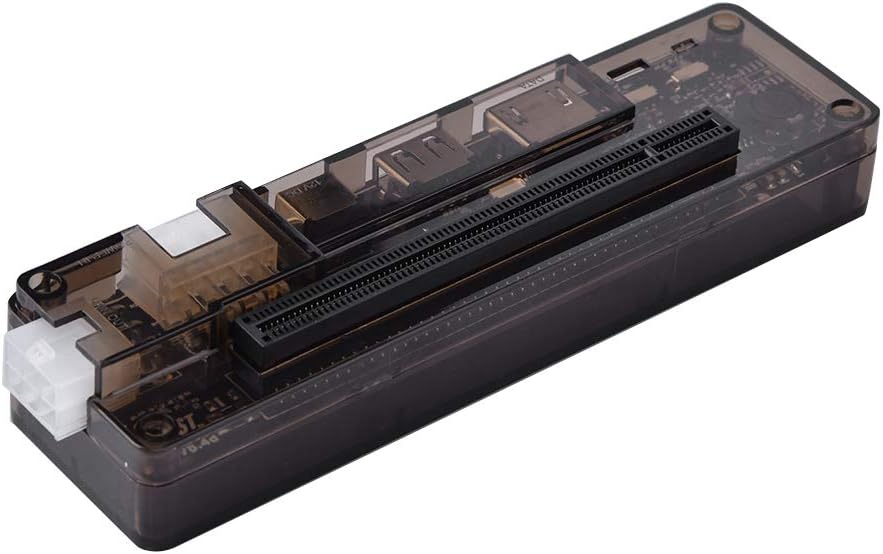 Laptop External Independent Video Card Dock, External PCI-E Discrete Graphics Card Mini PCI-E 220W DC 12V Support 6Pin+8P Interface Output Without Power Supply