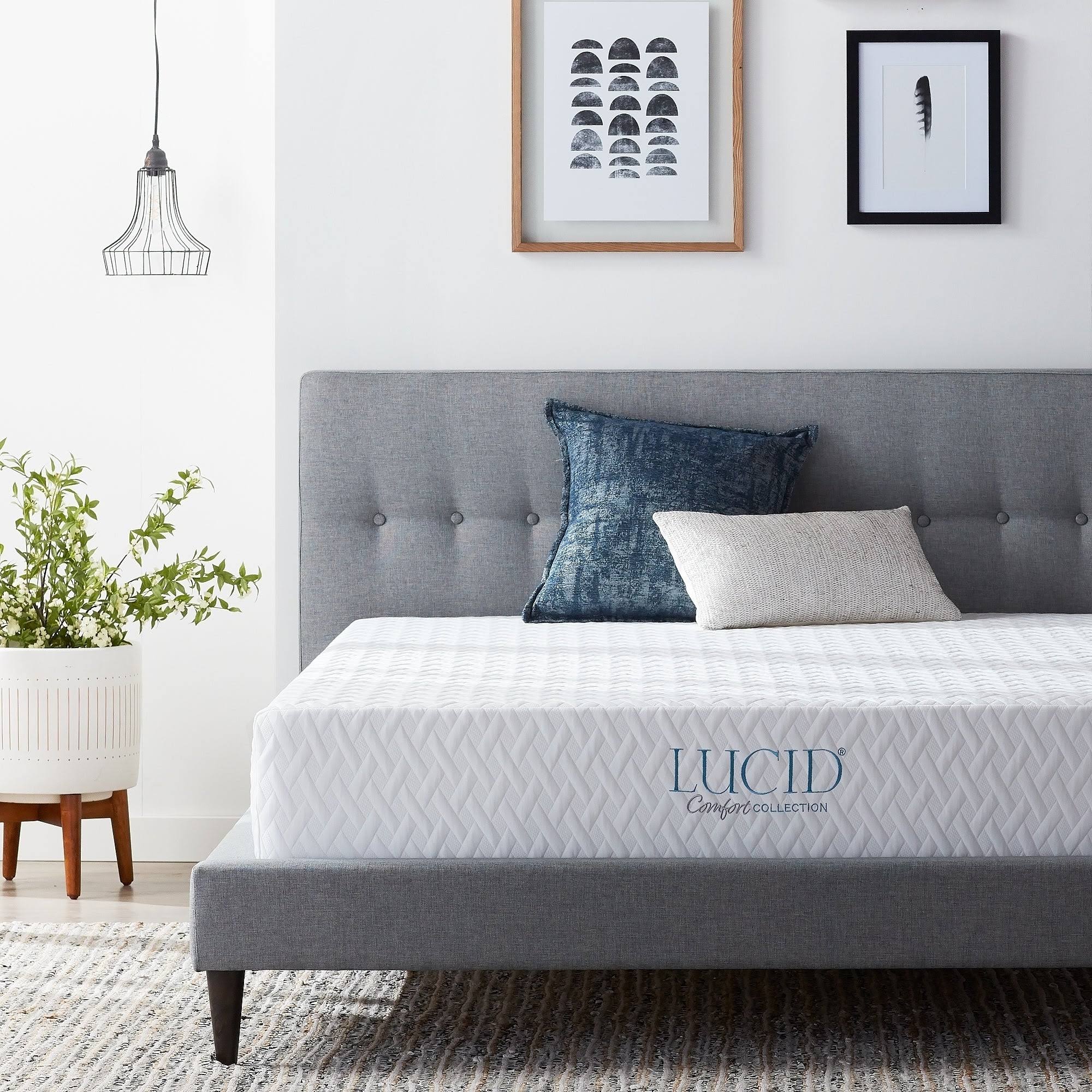 Lucid Comfort Collection 10-Inch Gel Memory Foam Mattress - Mulitple Options Plush 10in Mattress Only