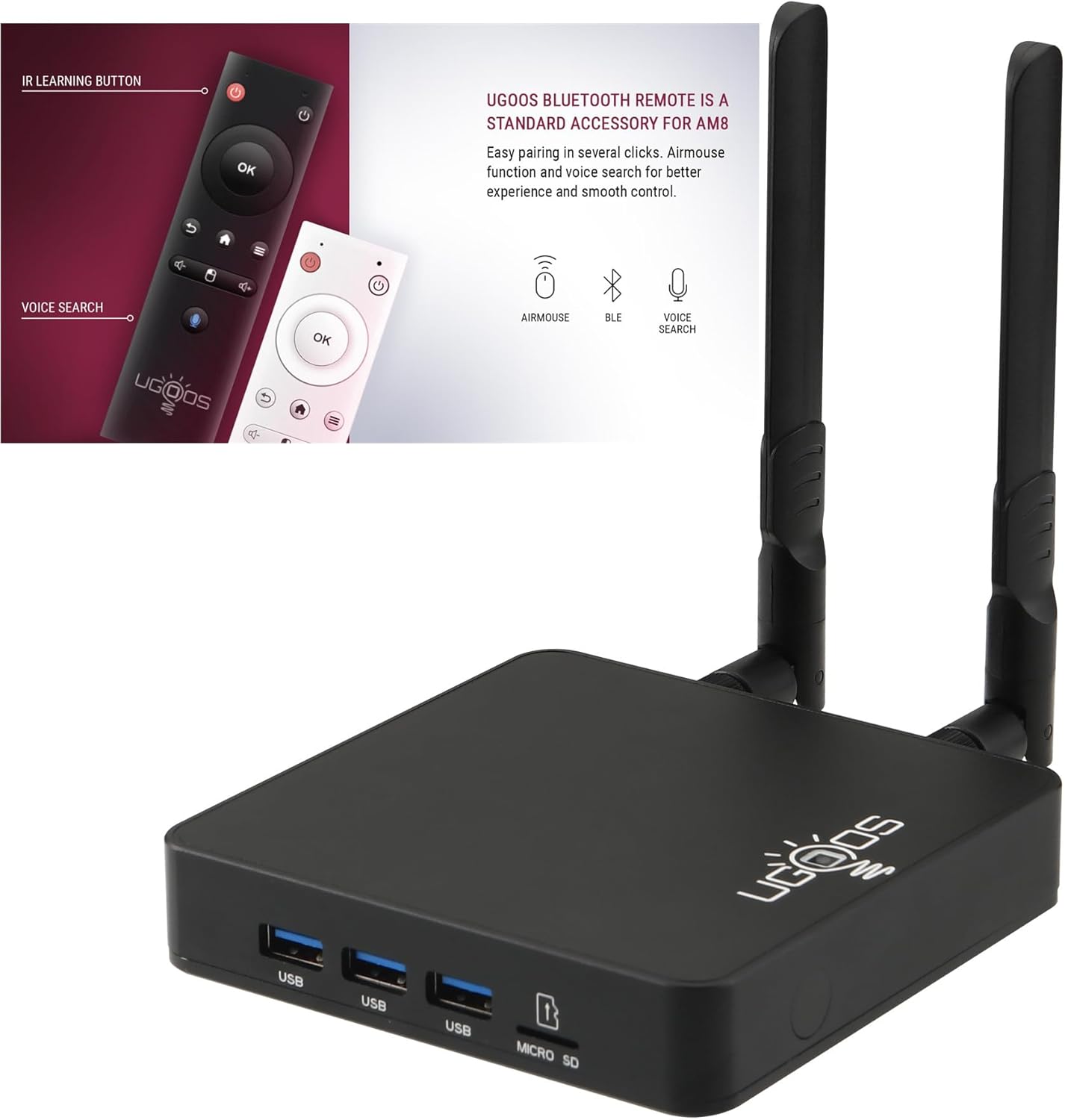 AM8 8K Ultra HD Android TV Box Android 11.0 Amlogic S928X-J LPDDR4 4GB RAM 32GB ROM WiFi6E 1000M LAN BT5.3 USB3.0 Support AV1 H.265 8Kx4K 60fps HDR Set Top TV Box