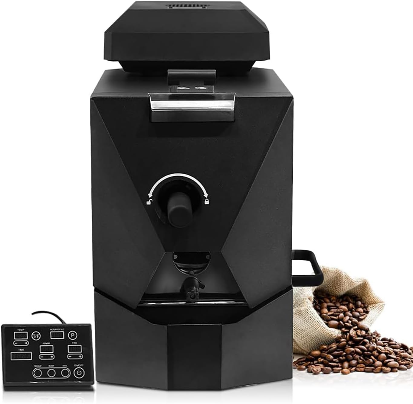 Electric Coffee Bean Roaster, Commercial Automatic Coffee Roaster, with 3 Baking Curve, with Smoke Filter, for Home, Commercial, Restaurant