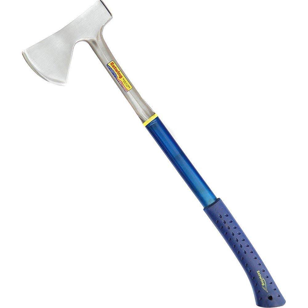 Estwing Camper's Axe -E45A 26 Wood Splitting Tool with All Steel Construction & Shock Reduction Grip