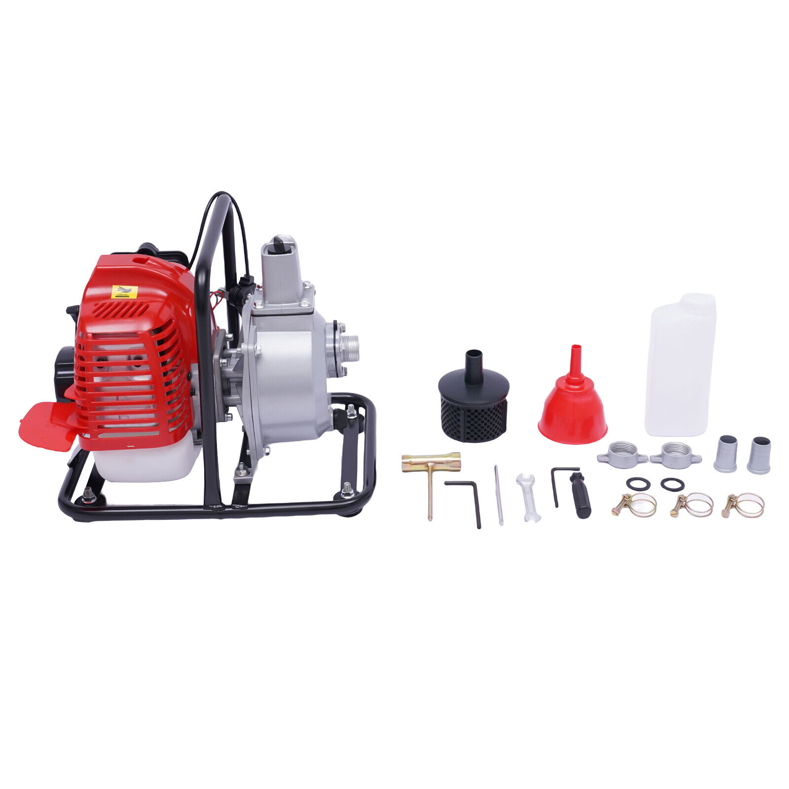 Oukaning Portable 43CC Gas Powered Water Pump Flood Irrigation 2.0 HP Water Transfer Pump
