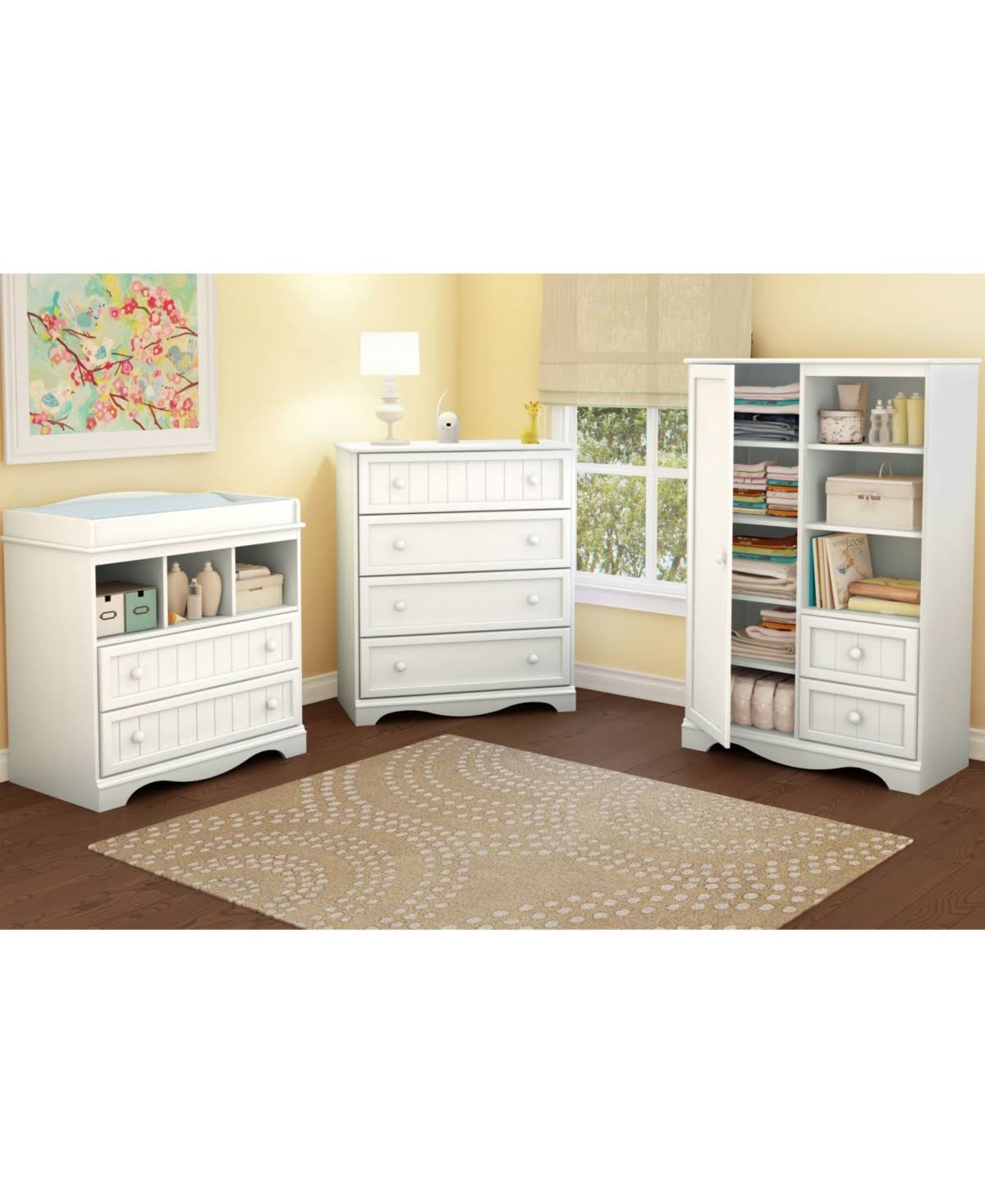 South Shore Savannah Armoire - White