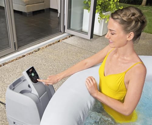 Bestway Coleman Palm Springs 4 to 6 Person EnergySense Smart AirJet Plus Inflatable Hot Tub Outdoor Spa with 140 AirJets and Insulated Cover
