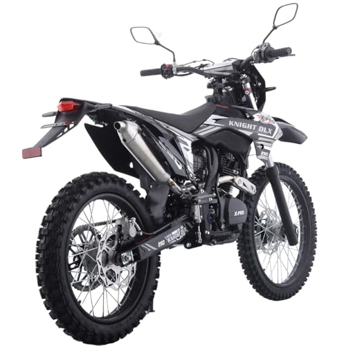 X-PRO Knight DLX 250 Dirt Bike 5-Speed Manual Transmission 21"/18" Wheels Blue | Zongshen Brand Engine, All Lights, Electric/Kick Start