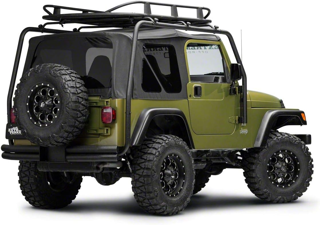 Barricade Roof Rack Basket; Textured Black Compatible with 87-06 Jeep Wrangler YJ & TJ