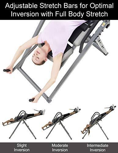 Innova Itx1200 Inversion Table with Adjustable Stretch Bars for Optimal Slope Inversion and Full Body Stretch