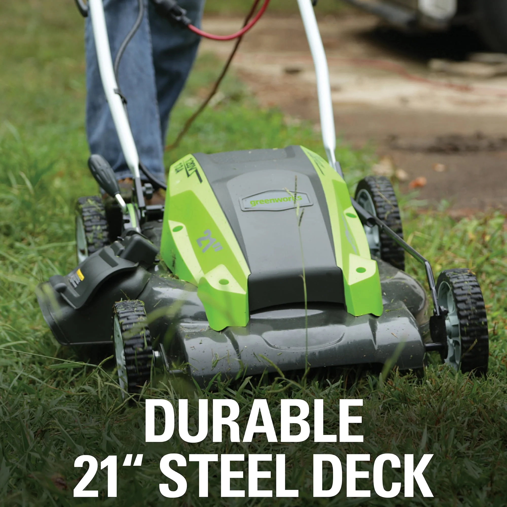 Greenworks 13 Amp 21 Corded Electric Walk-Behind Push Lawn Mower 25112