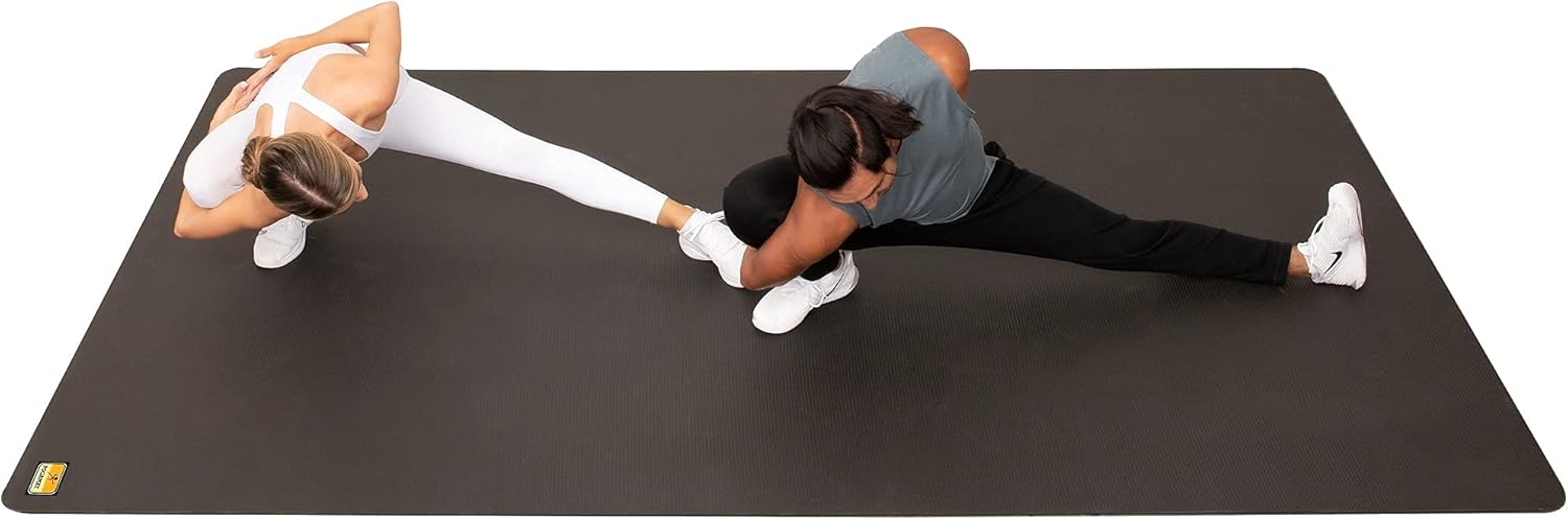 Pogamat Exercise Mat & Fitness Equipment Mat - Thick Padded Workout Mat For Home Gym, Perfect For Cardio, Yoga, Weight Lifting, Treadmill, And Exercise Bikes
