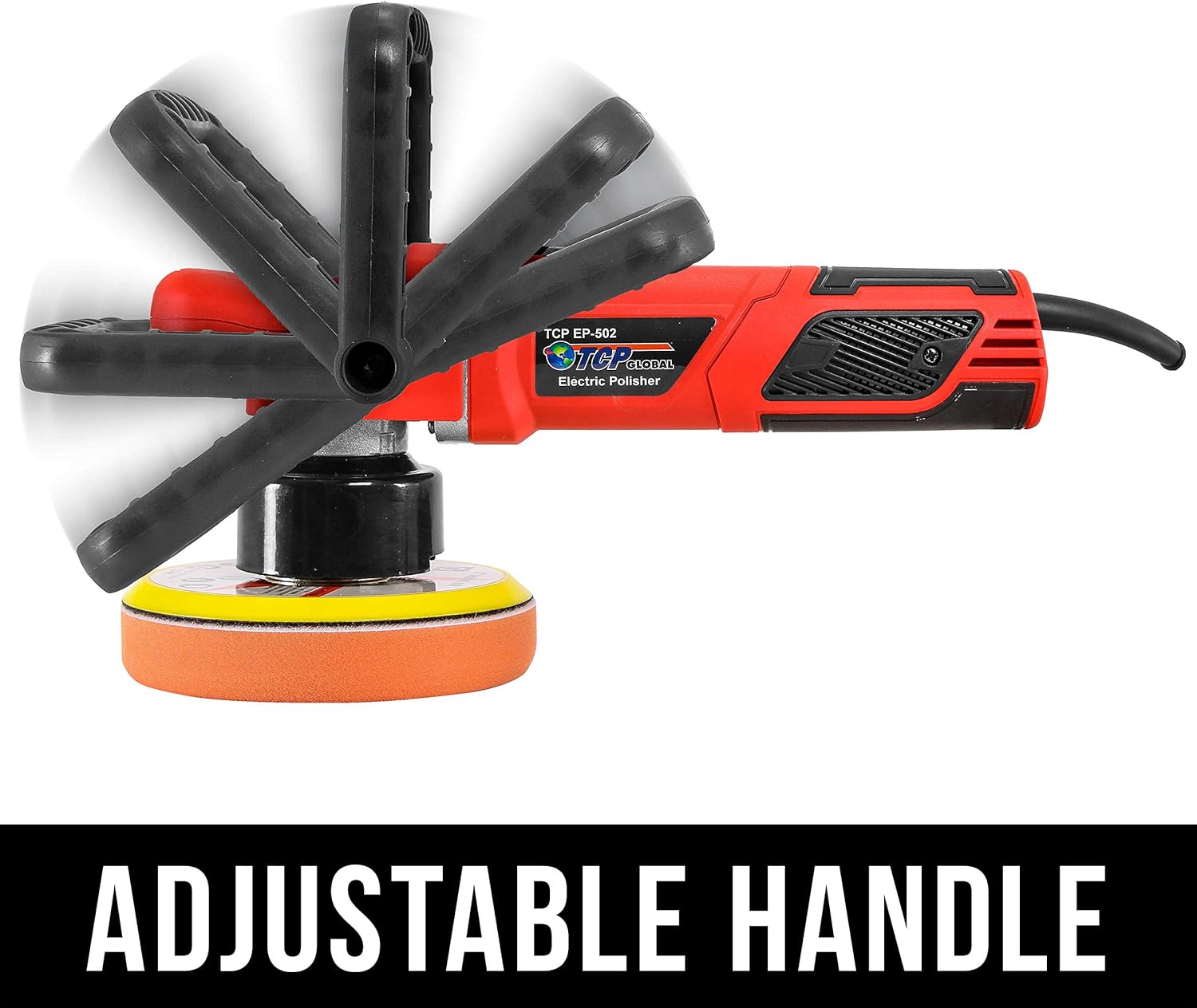 TCP Global Model EP-502-6 Variable Speed Random Orbit Dual-Action Polisher with a 6 Pad Professional Buffing and Polishing Kit - Buff, Polish & Detail Car Auto Paint