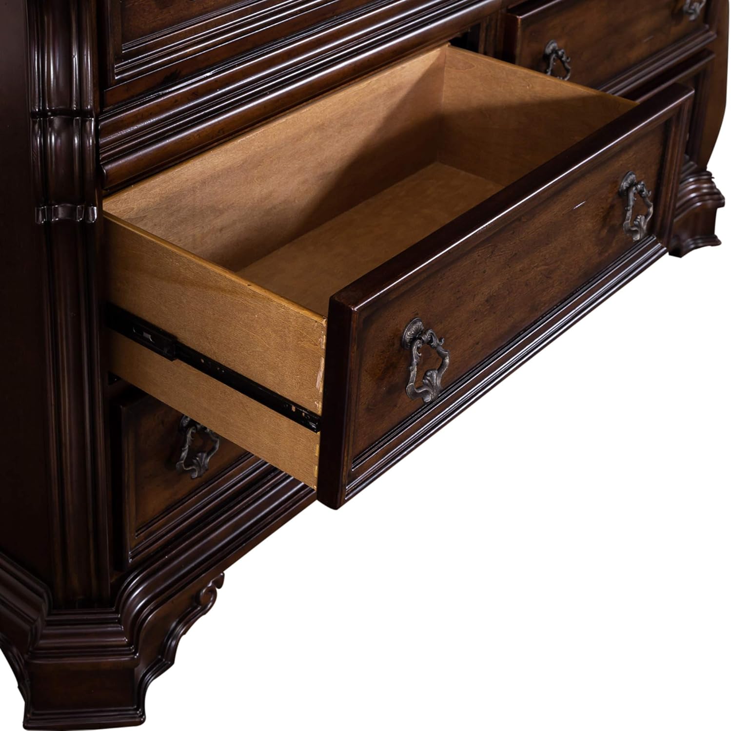 Liberty Furniture Industries Arbor Place 8 Drawer Double Dresser, 68" x 19" x 40", Brownstone Finish