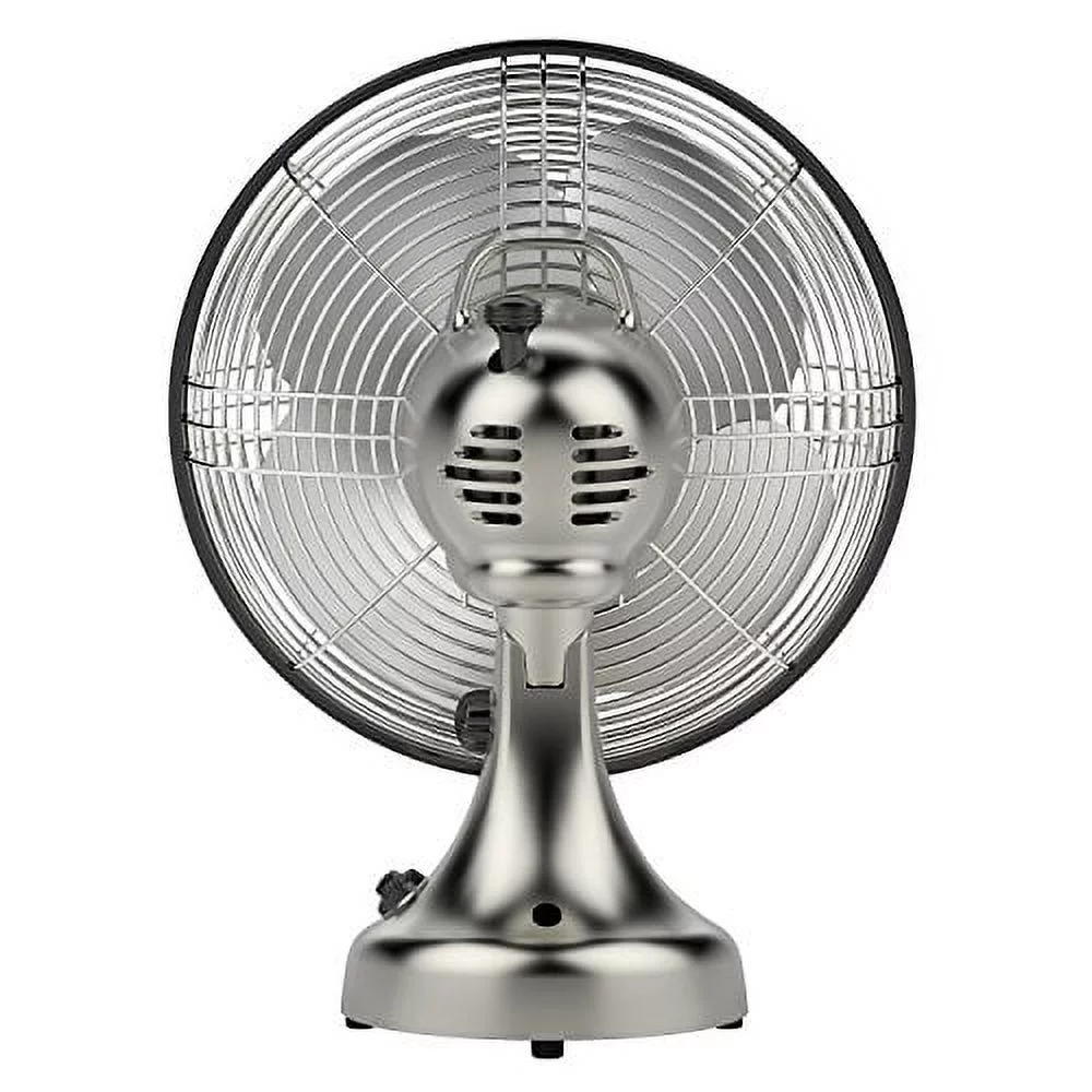 Vornado Silver Swan Vintage Oscillating Fan, Brushed Nickel