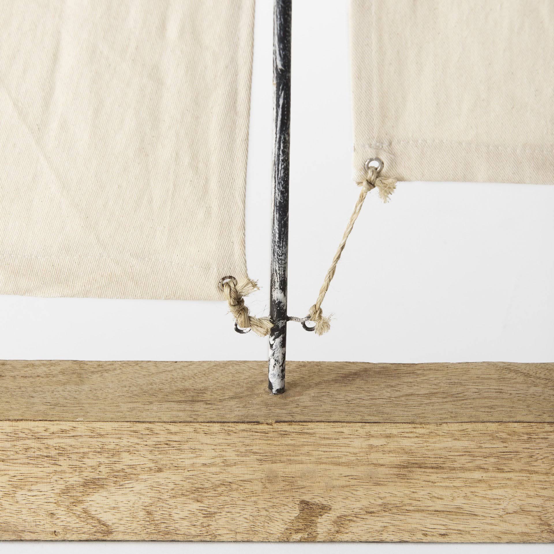 Tartane (32x22H) Nautical Inspired Sailboat in Natural Brown