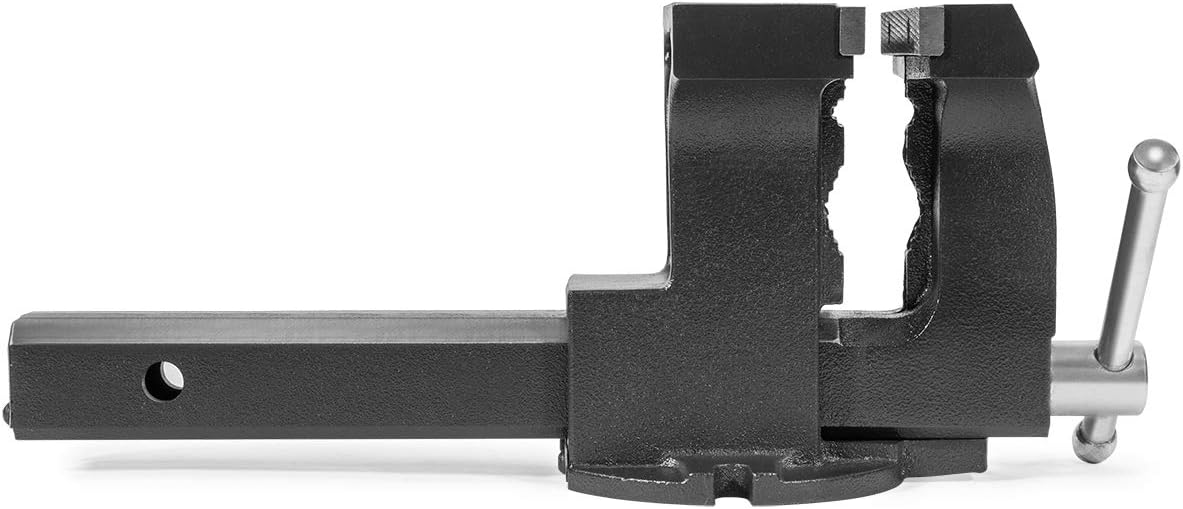 Stark 2-in-1 Tow Hitch Truck Vise 6" Bench Vise Fits 2" Hitch Receiver w/Built-in Bench Mount Trailer, Grey