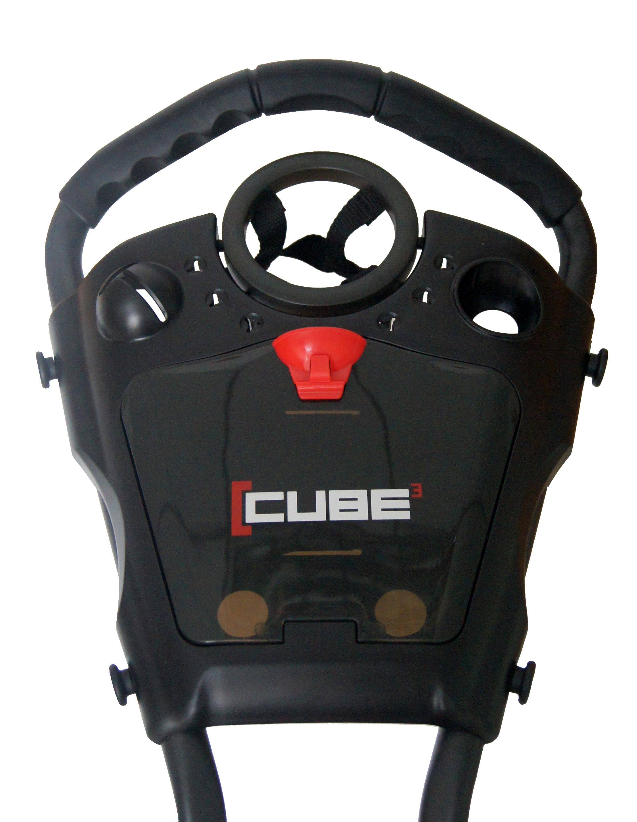 Cube Cart 3 Wheel Push Pull Golf Cart - Two Step Open/Close - Smallest Folding Lightweight Golf Cart in The World - Choose Color
