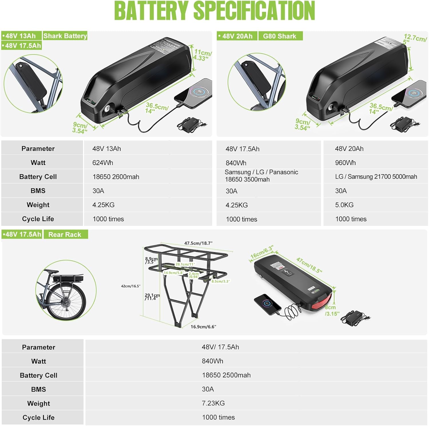 BAFANG 48V 500W Front Hub Motor Electric Bike Conversion Kit for 26 inch Wheel Drive Engine with 500C LCD Display Without Battery and Charger