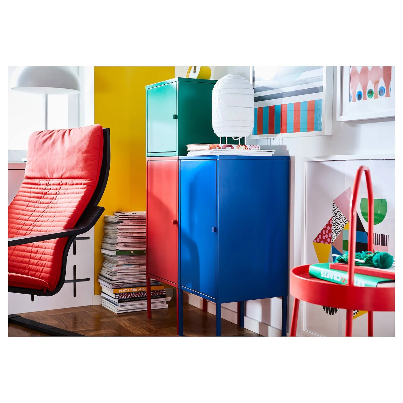 IKEA - LIXHULT Cabinet, metal/red, 13 3/4x23 5/8 50328670