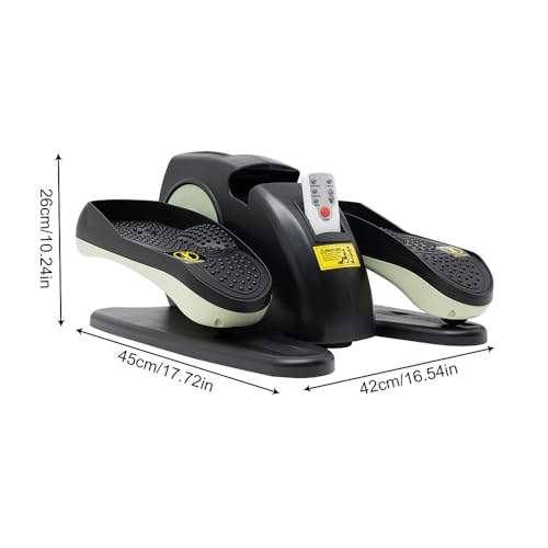 Under Desk Elliptical Machine, 60W Electric Seated Leg Foot Pedal Exerciser with Remote Control, LCD Display Electric Elliptical Trainers for Seniors