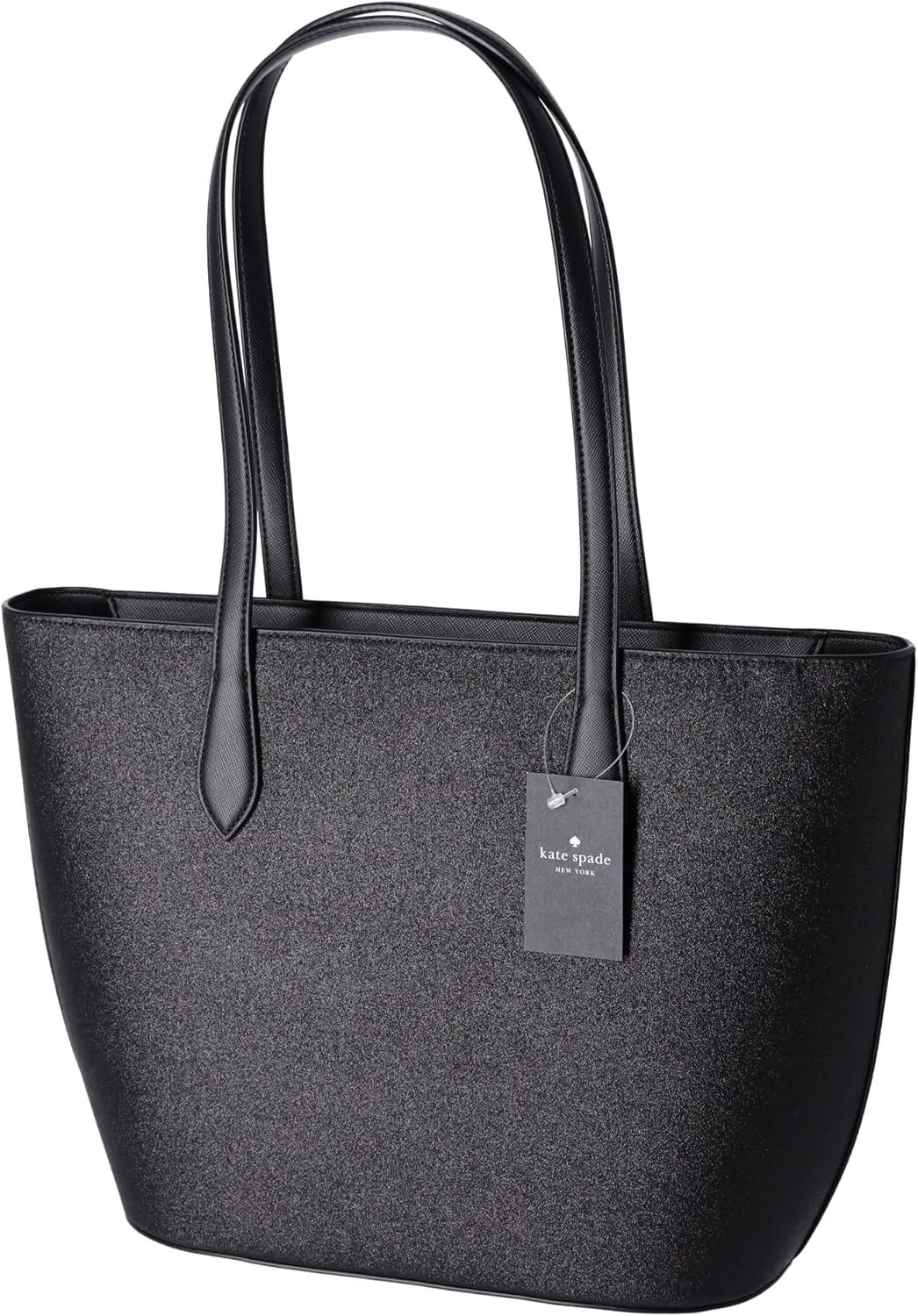 Kate Spade Glimmer Large Top Zip Tote Shoulder Bag Glitter Holiday (Black)